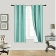thumbnail image 1 of 2-Piece AAADA Teal Lined Blackout Grommet Window Curtain Treatment, Set Of Two (2) Room Darkening Panels 37" Wide X 63" Length (Each), 1 of 2