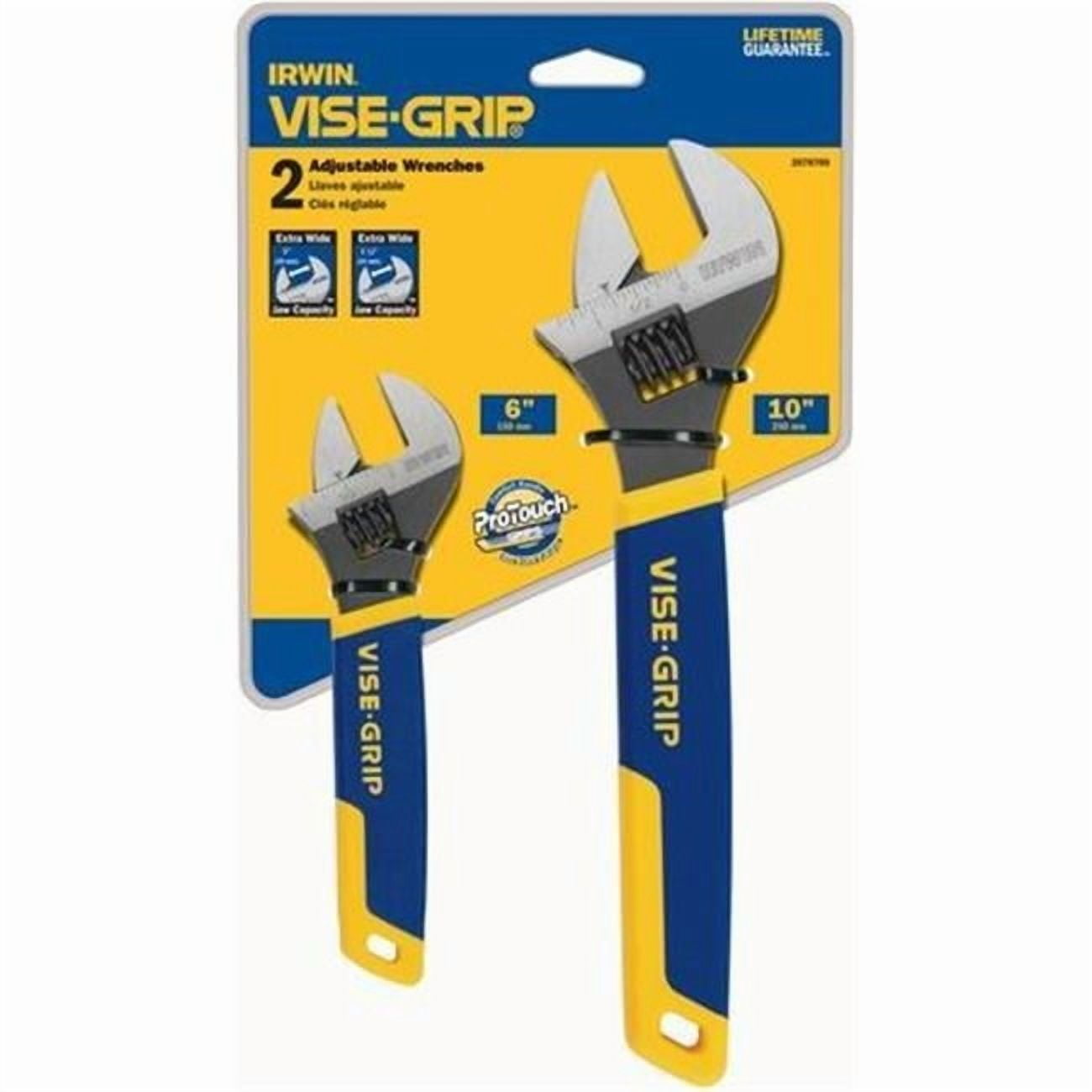 2 Piece Adjustable Wrench Set 6 in. to 10 in.