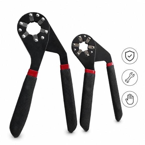 2-Piece Adjustable Wrench Set, 6in, 8in Magic Wrench Household Maintenance for Home, Garage, Workshop