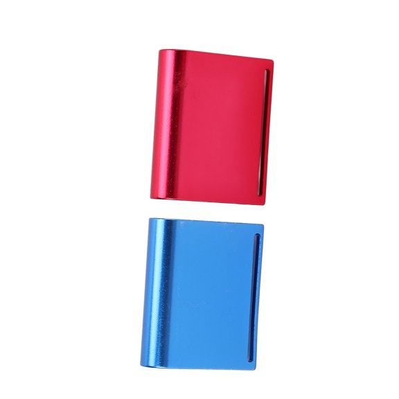 2-Piece Aluminum Alloy Leather Edge Burnisher & Slicker Set - Blue & Red Tools for Belt & Saddle Crafting