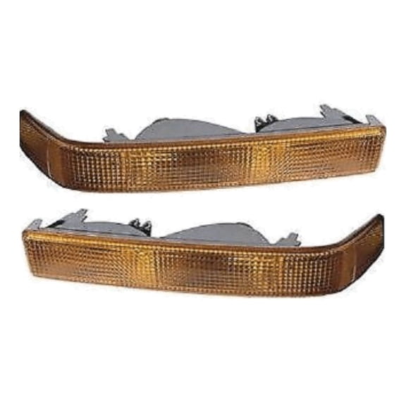 2-Piece Amber Turn Signal Light Assembly with Housing - Without Bulbs