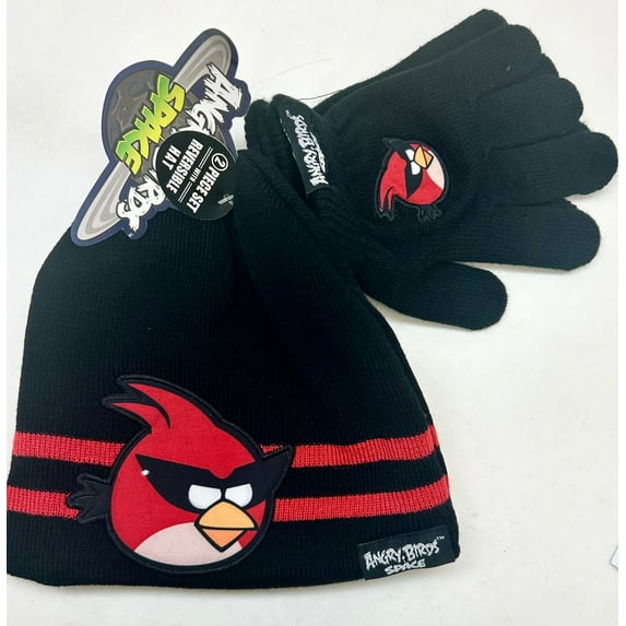 2 Piece Angry Birds Space Hat Glove With Reversible Hat Rovio