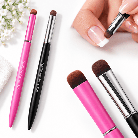 2-Piece Art Brush Set for Builder Gel, Polygel and Application