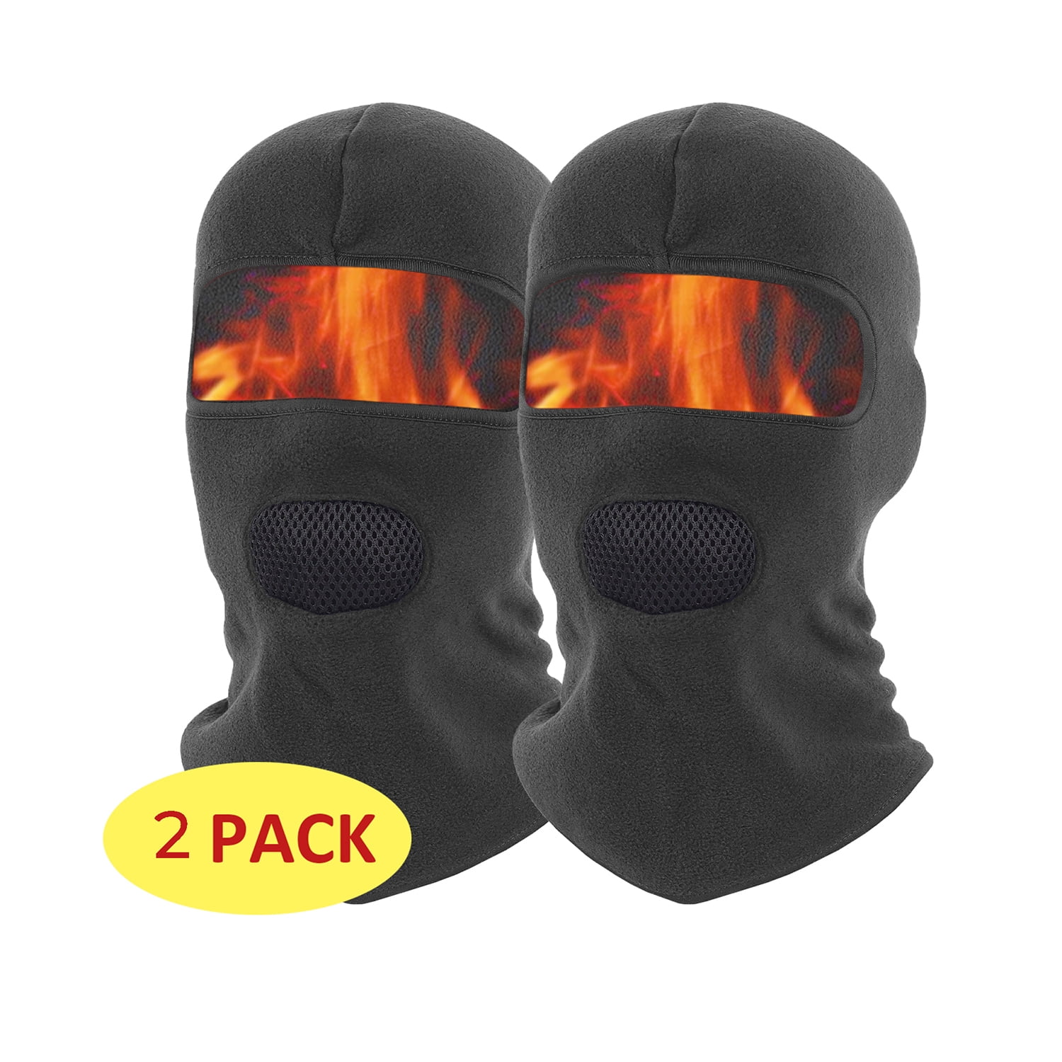 2 Piece Balaclava Face Mask for Cold Weather Skin-Friendly Thermal Ski Mask  Skiing Fishing Gray 