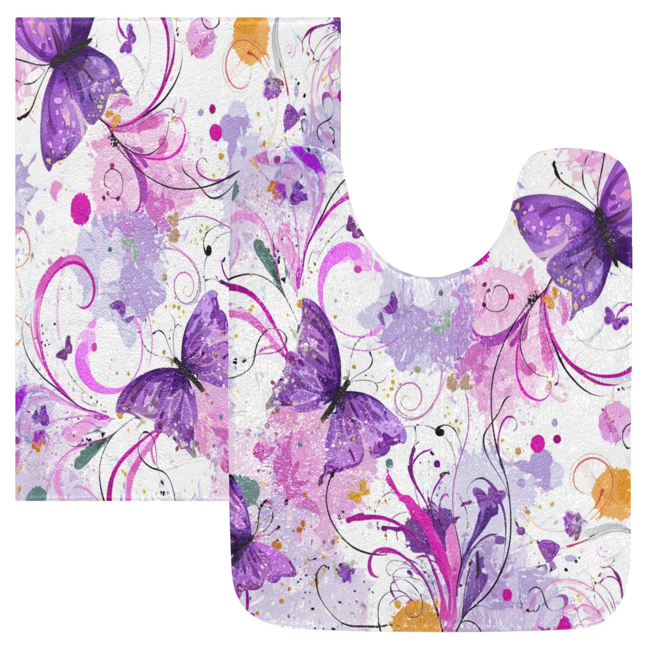 Deb Mat 2 Piece Bath Mat Set with U-Shaped Toilet Mat and Rectangle Bath Rugs ...
