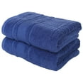 thumbnail image 1 of 2-Piece Bath Towels Set for Bathroom, Spa & Hotel Quality | 100% Cotton Turkish Towels | Absorbent, Soft, and Eco-Friendly (Navy Blue), 1 of 5