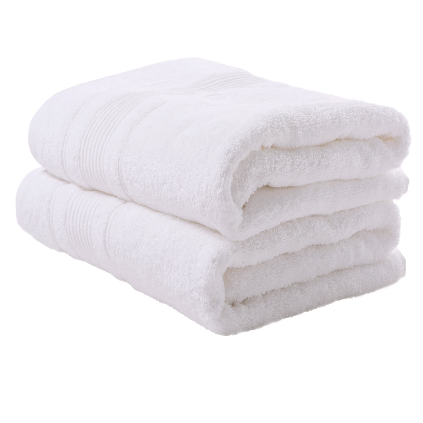 2 Piece Bath Towels Set for Bathroom Spa Hotel Quality 100 Cotton Turkish Towels Absorbent Soft and Eco Friendly White