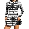 thumbnail image 1 of 2 Piece Bathing Suit High Waisted,Women's 2 Piece Rash Guard Long Sleeve Modest Swimsuits Dress Zipper Bathing Suit Swimskirt, 1 of 9