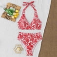 thumbnail image 1 of 2 Piece Bathing Suits for Women, Bathing Suit for Women 2 Piece, Two Piece Swimsuit, Womens Tummy Control Bathing Suits Modest High Waisted Bikini Sets Cute Halter 2 Piece Swim Suit 2026, Red XL, 1 of 7