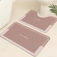 thumbnail image 1 of 2 Piece Bathroom Mats Set, Bathroom Rug Set, Polyester Blend Home Border Two-Piece Dusty Rose Floor Mat, Non-Slip Absorbent Quick-Dry for Bathroom Shower Tub Entryway, 24 X 16 Inch, 1 of 5