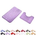 thumbnail image 1 of 2-Piece Bathroom Rug Set, 16"x20" Absorbent Foam Bath Mat & U-Shaped Toilet Mat, Soft Non-Slip Machine Washable Contour Rug,I, 1 of 3