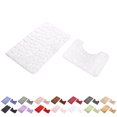 thumbnail image 1 of 2-Piece Bathroom Rug Set, 16"x20" Absorbent Foam Bath Mat & U-Shaped Toilet Mat, Soft Non-Slip Machine Washable Contour Rug, N, 1 of 3