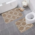 thumbnail image 1 of 2 Piece Bathroom Rug Set Bath Rug, Contour Mat., 1 of 4