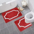 thumbnail image 1 of 2 Piece Bathroom Rug Set Bath Rug, Contour Mat., 1 of 2