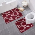thumbnail image 1 of 2 Piece Bathroom Rug Set Bath Rug, Contour Mat., 1 of 3