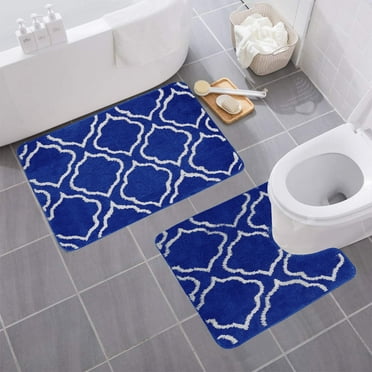2 Piece Bathroom Rug Set Bath Rug, Contour Mat.