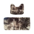thumbnail image 1 of 2 Piece Bathroom Rugs Set,Plush Set Non Slip Absorbent U-Shaped Contour Toilet Bath Mat for Restroom Shower Area,Brown, 1 of 6