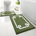 2 Piece Bathroom Rugs Sets, Soft and Water Absorbent Microfiber Carpet ...