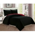 thumbnail image 1 of 2 Piece Bedspread Coverlet Quilted Set with Sham TwinTwin XL, BlackBurgundy, 1 of 1
