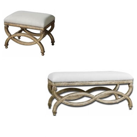 2 Piece Bench Set in Antique Almond