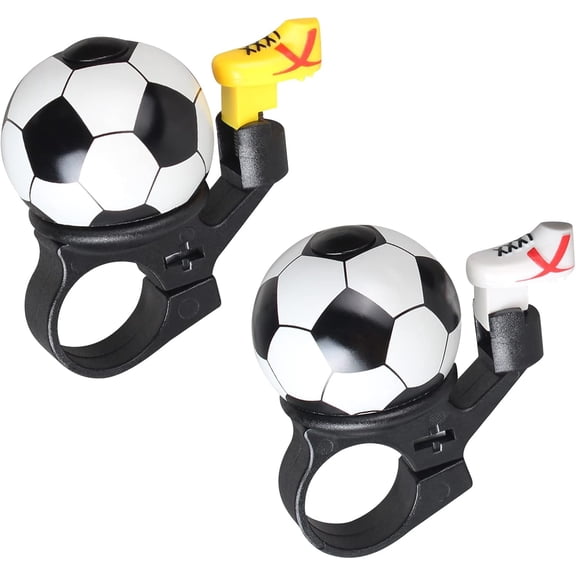 2 Piece Bicycle Bell,Football Bike Bell Crisp Sound Mini Ringtone and Fun Horns for Boys Girls Road, Electric, Mountain Bikes