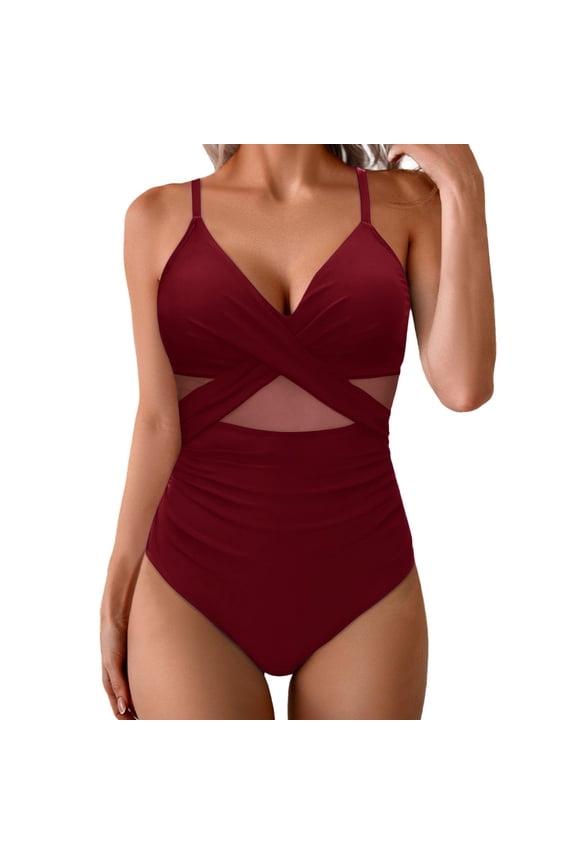 2 Piece Bikini Sets for Women Tummy Control Swimsuits Bikini Tops Full Coverage Bottoms Bathing Suit