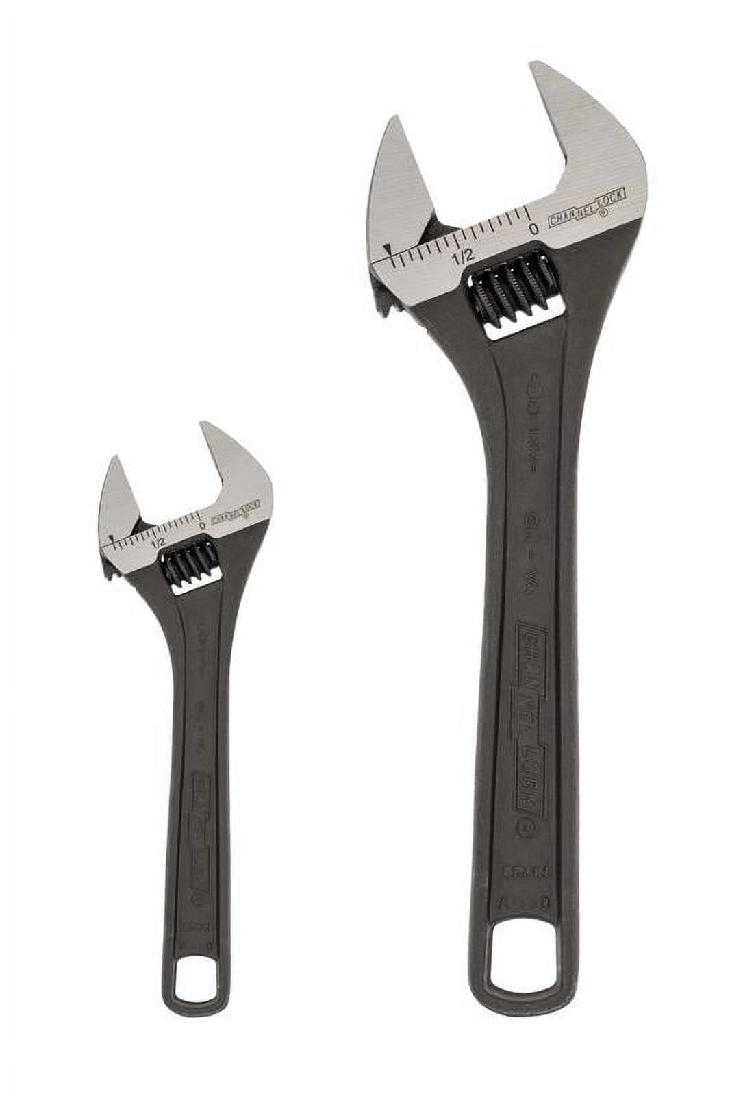CHANNELLOCK 2-Piece Black Adj Wrench Set: 806NW and 810NW