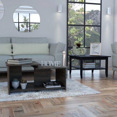 2-Piece Black Furniture Set / Enhanced Assembly with QR-Coded Instructions