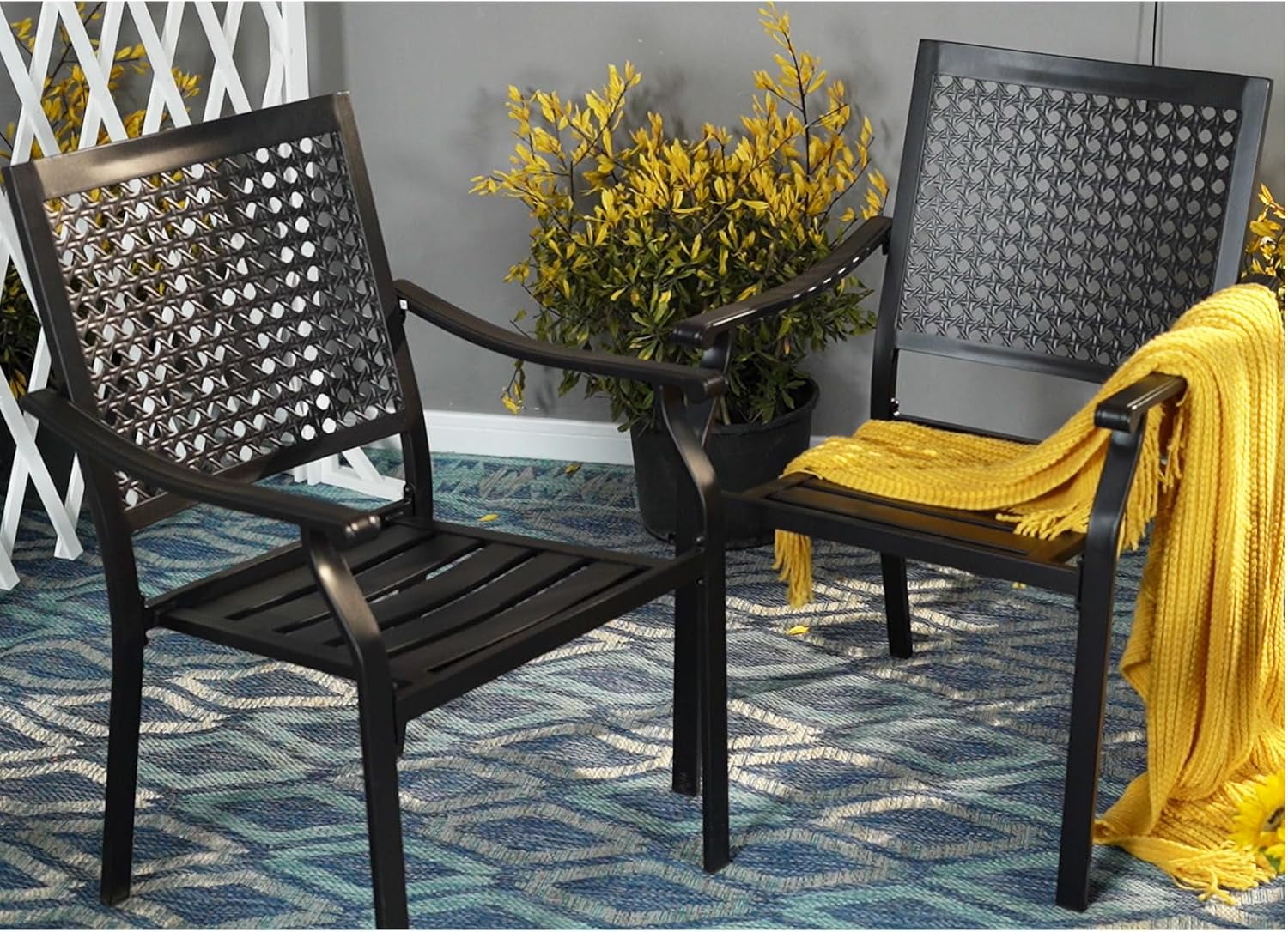 Outdoor metal mesh chairs sale