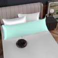 thumbnail image 1 of 2 Piece Body Pillowcase Solid Aqua Blue Body Pillowcase Size 20X65, 100% Egyptian Cotton, 800 Thread Count, Decorative Pillowcases Set, 1 of 5