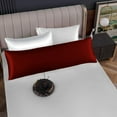 thumbnail image 1 of 2 Piece Body Pillowcase Solid Burgundy Body Pillowcase Size 20X54, 100% Egyptian Cotton, 800 Thread Count, Decorative Pillowcases Set, 1 of 5
