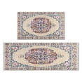 thumbnail image 1 of 2 Piece Bohemian Light Blue National Design Farmhouse Rug Kitchen Rug Set, Decor Kitchen Rugs, Absorbent Non-Slip Washable Floor Mats, Home Indoor Runner Rugs 17"x47"+17"x30", 1 of 7