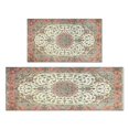 thumbnail image 1 of 2 Piece Bohemian Light Orange Carpet Rug Kitchen Rug Set, Decor Kitchen Rugs, Absorbent Non-Slip Washable Floor Mats, Home Indoor Runner Rugs 17"x47"+17"x30", 1 of 7