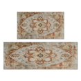 thumbnail image 1 of 2 Piece Bohemian Light Orange Ethnic Pattern Rug Rug Kitchen Rug Set, Decor Kitchen Rugs, Absorbent Non-Slip Washable Floor Mats, Home Indoor Runner Rugs 17"x47"+17"x30", 1 of 7