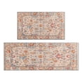 thumbnail image 1 of 2 Piece Bohemian Light Pink Carpet Rug Kitchen Rug Set, Decor Kitchen Rugs, Absorbent Non-Slip Washable Floor Mats, Home Indoor Runner Rugs 17"x47"+17"x30", 1 of 7