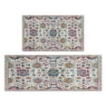 thumbnail image 1 of 2 Piece Bohemian Light Pink Ethnic Rug Rug Kitchen Rug Set, Decor Kitchen Rugs, Absorbent Non-Slip Washable Floor Mats, Home Indoor Runner Rugs 17"x47"+17"x30", 1 of 7