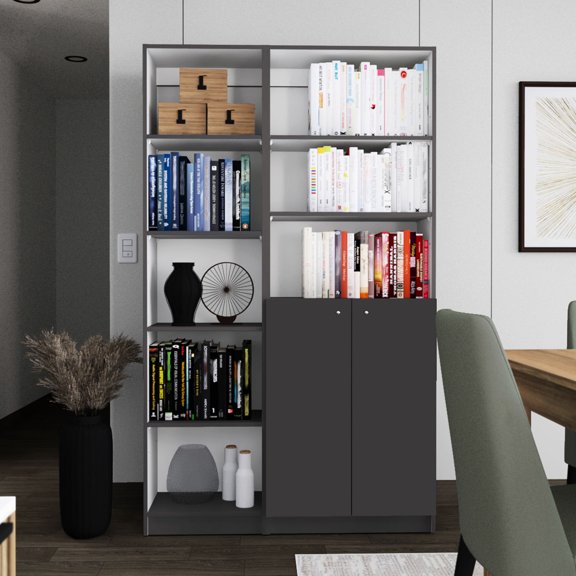 2-Piece Bookcase Set | Versatile Shelving for Different Needs | Durable Particle Board Build | Maximize Space in Small Apartments