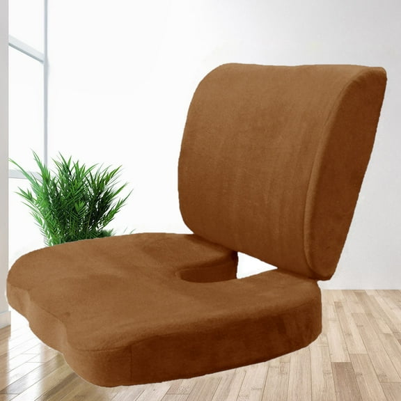 Bookishbunny 2 Pack Comfortable Memory Foam Lumbar Back Support Cushion Sciatica Pain Relief