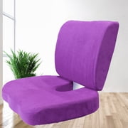 Bookishbunny 2 Pack Comfortable Memory Foam Lumbar Back Support Cushion Sciatica Pain Relief