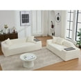 2 Piece Boucle Cloud Sofa Set, Upholstered Sofa Set, Modern 3 Seater