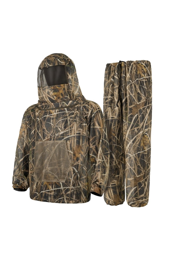 2-Piece Camo Mosquito Jacket, Bug Jacket with Hood for Men Women, Mosquito Net Suits for Fishing Outdoor Protection