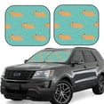 2 Piece Car Windshield Sun Shade Capybaras Animal Foldable Front Car
