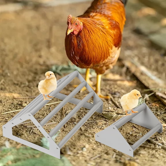 2-Piece Chicken Perch Set Large and Small for Baby Chickens Poultry Roosting