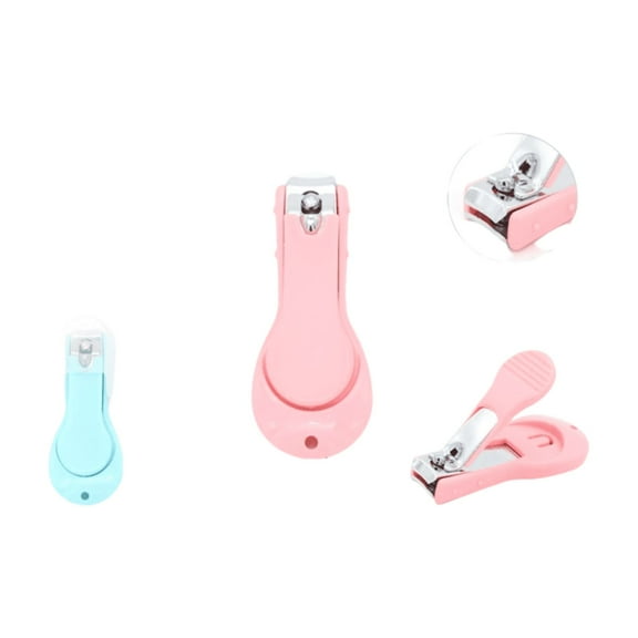 2-Piece Children's Safety Nail Clippers Set Pink & Blue