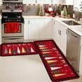 thumbnail image 1 of 2-Piece Christmas Kitchen Rug Set, Non-Slip 16x24 & 16x48 Inch Mats with Oil-Resistant Backing, Festive Holiday Floor Decor for Kitchen Entryway A, 1 of 6