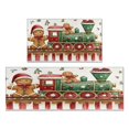 thumbnail image 1 of 2 Piece Christmas Plaid Kitchen Rug Sets Xmas Forest Rustic Farmhouse Kitchen Floor Mat Absobent Kitchen Rugs and Matsfor Bathroom Room (47x17+30x17 inches), 1 of 7