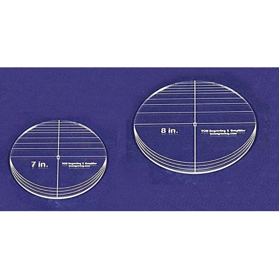 2 Piece Circle Set - No Seam 7" - 8" ~ 1/4" Thick - Long Arm -Multi Use