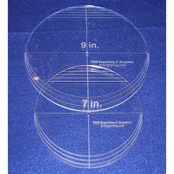 2 Piece Circle Set - No Seam 7" & 9" ~ 1/4" Thick - Long Arm -Multi Use