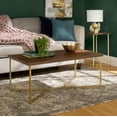 thumbnail image 1 of 2-Piece Coffee Table Set - Dark Walnut and Gold, 1 of 6