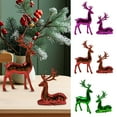 thumbnail image 1 of 2-Piece Colorful Deer Ornament Set - Exquisite Decor for Wine Cabinet, Living Room TV Stand, Home Shelf, Vibrant Colors, Durable Material, Adds Playful Ambiance to Home Space, B, 1 of 9